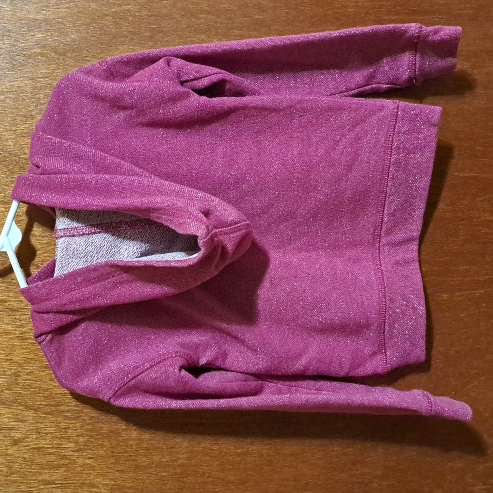 Girls DKNY Hooded Sweatshirt "Glitter Happens" Size 3T - Picture 3 of 5